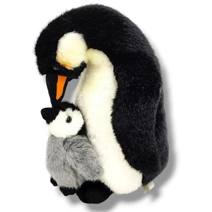 K&M International Emperor Penguin & Baby Plush Stuffed Animal 10" - Picture 1 of 4