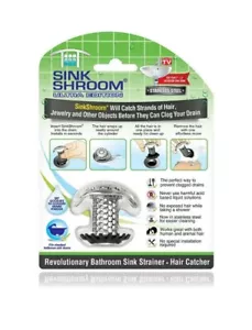 SinkShroom Ultra the Bathroom Sink Hair Catcher and Drain Strainer and Protector - Picture 1 of 5