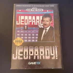 Jeopardy (Sega Genesis, 1992) Complete in box Gametek with hangtab - Picture 1 of 10