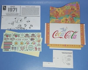 AMT 1971 Coke VW Shortened Wheel Base Decals/Instructions/Display Stand 1/25 - Picture 1 of 7