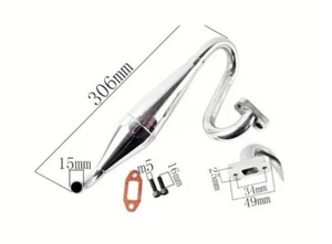 HSP 1:5 Gasoline Car 94050 Metal Upgrade Exhaust Pipe Silencer Pipe 050024 - Picture 1 of 2