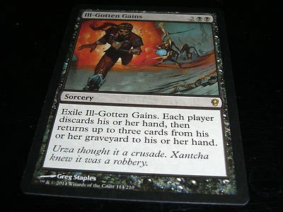 Magic the Gathering: Conspiracy - Ill-Gotten Gains Rare Card [x1] MTG - Image 1 of 2