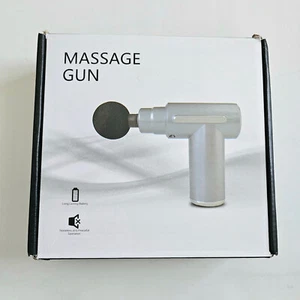 Massage Gun Handheld 4x Heads Portable Adjustable Intensity Levels USB Charging - Picture 1 of 16