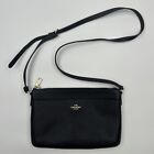 Coach Journal Pebble Leather Black Crossbody Bag Purse F57788