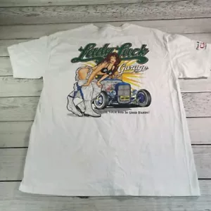 Camisa Lady Luck Garage Grande Mecánica Hot Rod California 8 Pelotas Pin Up Clásica - Imagen 1 de 8