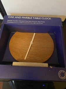 Design by Conran Oak & Marble Table Clock Brand NEW in Box - Picture 1 of 1