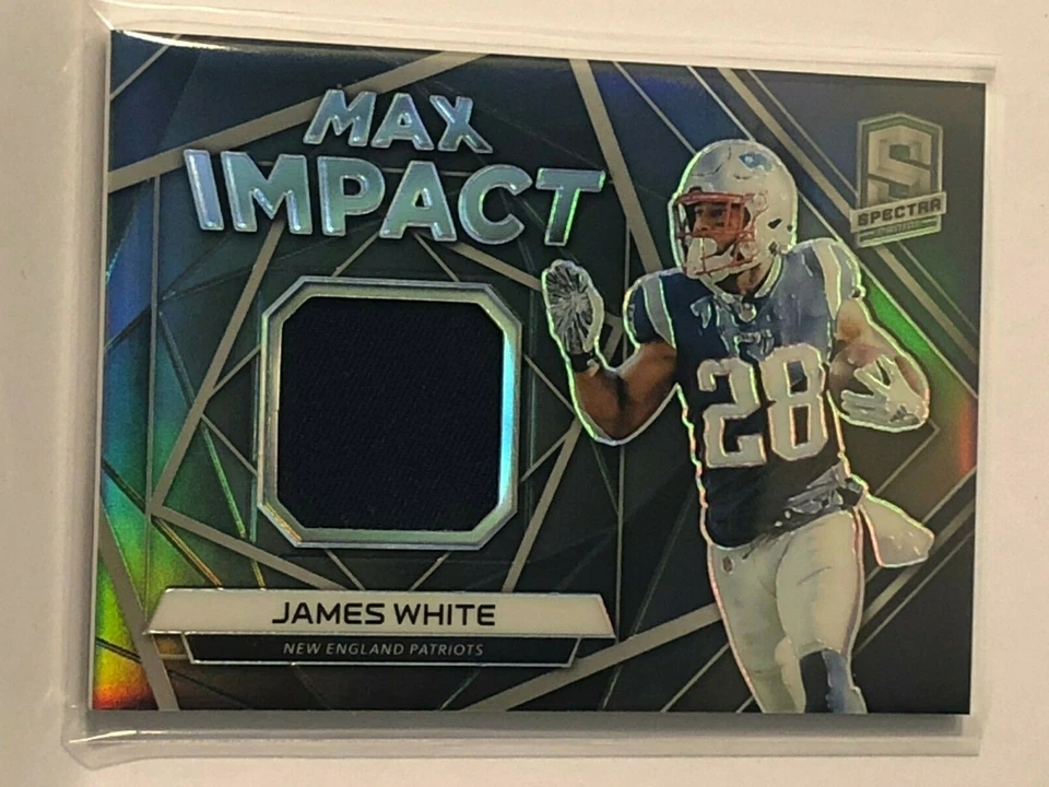 2019 Spectra James White Max Impact Jersey Relic #189/199 - Image 1 of 2