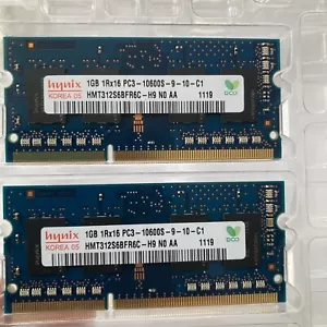 2x Hynix 1 GB RAM (lot of 2 Total - 1GB 1Rx16 PC3 - 10600S-9-10-C1 Used. - Picture 1 of 3