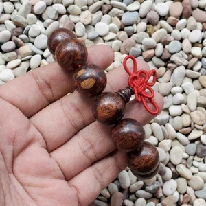 Precioso brazalete Akar Laka 18 mm Dalbergia Parviflora 13 cuentas Kayu Menang #17 - Imagen 1 de 4