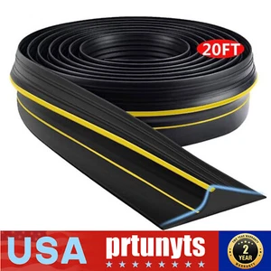 20Ft Garage Door Floor Strip Bottom Seal Threshold Rubber Weather Replacement - Picture 1 of 18