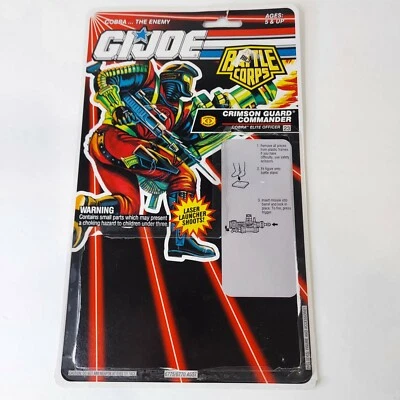 Gi Joe 3.75" Battle Corps Crimson Guard Commander Full Cardback Uncut Filecard - Image 1 of 2