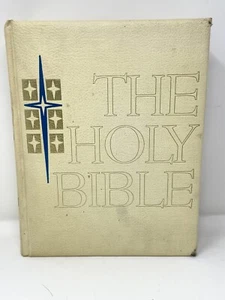 Vtg The Holy Bible "Peace of Mind Edition" White Large Print 1965 - Picture 1 of 4