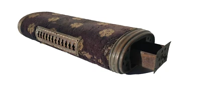 Ancienne chaufferette grand modèle à Charbon en laiton et tissu début XX° siècle - Photo 1/4