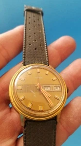 TIMEX Vintage Mercury 74' Sunburst Men's Manual Wind 36mm Case Watch 10KGF AS-IS - Picture 1 of 8