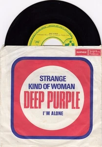 DEEP PURPLE STRANGE KIND OF WOMAN /I'M ALONE UNIQUE 1971 RECORD YUGOSLAVIA 7" PS - Picture 1 of 2