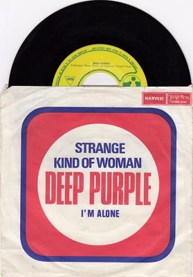 DEEP PURPLE STRANGE KIND OF WOMAN /I'M ALONE UNIQUE 1971 RECORD YUGOSLAVIA 7" PS - Image 1 of 2