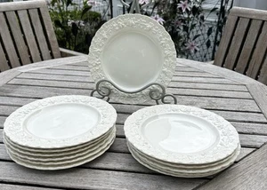 Set of 12 Wedgwood Queensware Cream on Cream Shell Edge Salad Plates 8” - Picture 1 of 11