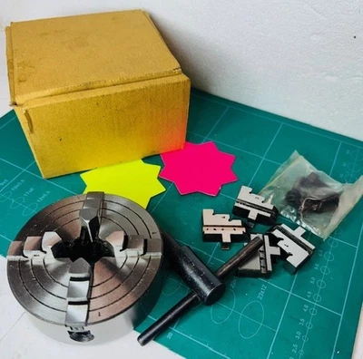 Soba Perfil Bajo 80mm 4 Mordaza Independent Torno Portabrocas (Ex Exhibidor) - Imagen 1 de 4