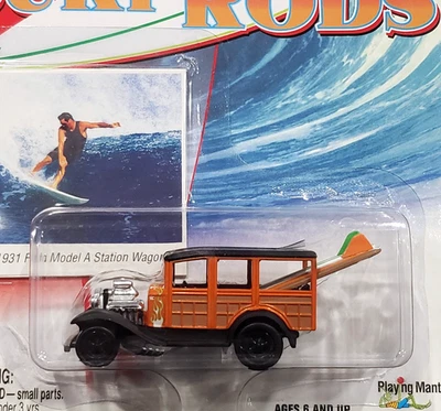 Johnny Lightning 31 1931 Ford Model A Station Wagon Surf Rods Car w/ Surfboards - Image 1 of 2