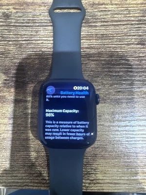 Apple Watch Series 8, 45mm, Cellular+ GPS, Black Aluminium With Original Strap - Image 1 of 4