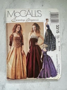 McCalls pattern 3315, 2 piece bustier and skirt, Uncut, Size 6-10 - Picture 1 of 4
