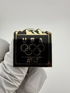 AT&T USA Winter Olympics Proud Partner Mountains Enamel Lapel Pin. 1998? - Picture 1 of 6