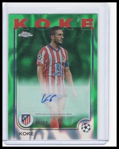 2024-25 Topps Cromo UEFA - Koke - Cromo Autógrafos Refractor Lava Verde #/99 - Imagen 1 de 2