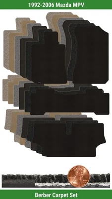 Juego de alfombrillas bereber personalizadas Lloyd para Mazda MPV 1992-2006 (4 piezas) #W7T Foto 1 de 4