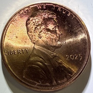 2025 P Lincoln Shield Penny Error On Rim Uncirculated - Picture 1 of 8