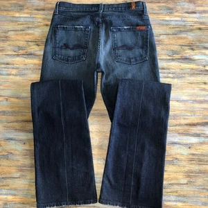 7 For All Mankind Jeans High Waist Boot Cut Distressed Blau Damen Größe 28 - Bild 1 von 14