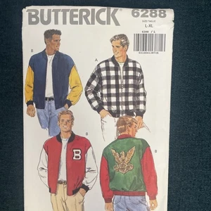 1990’s Butterick 6288 NEU Herren Bomberjacke Varsity Jacket Muster Gr. L-XL - Bild 1 von 4