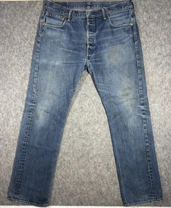 Pantalones de mezclilla vintage Levi’s 505 pierna recta azul W36 L32 cremallera mosca estilo EE. UU. - Imagen 1 de 10