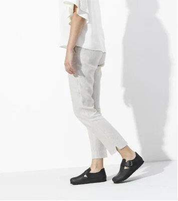 Birkenstock London Size 38 L7 M5 Black Oiled Leather Closed Toe Clogs - Image 1 of 4