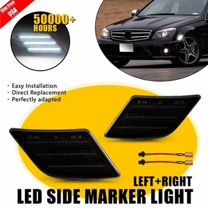 Luces LED blancas para parachoques delantero para 08-11 Mercedes Benz C250 C300 C350 - Imagen 1 de 15