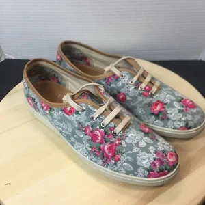 Women's Hotter Mabel Canvas Shoes, Size 10 Floral Sneakers - Picture 1 of 9