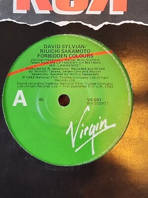 David Sylvian / Riuichu Sakamoto "Forbidden Colours" 1983 VIRGIN Oz 7" 45rpm - Image 1 of 2