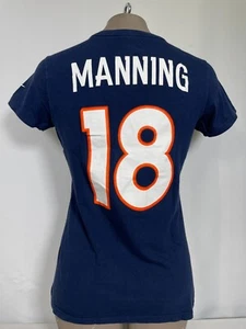 Petyon Manning #18 Denver Broncos Nike NFL Blue Jeresy T-Shirt Women's SMALL - Picture 1 of 12
