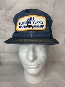 K Products Snapback Truckers Hat Vintage USA Bull Building Supply Jasper Alabama