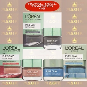 L'Oreal Paris Pure Clay Face Mask Deep Cleansing Blemish Rescue 50ml UK Genuine - Picture 1 of 9