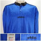 Adidas Vintage T-shirt 90s T-shirt Long Sleeve Made In UK Blue Men’s UK Size XL