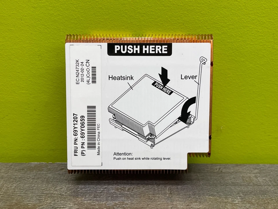 IBM xSeries X3650 M3 Heatsink Cooler FRU 69Y1207 69Y0659 - Image 1 of 4