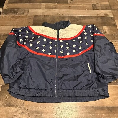 Chaqueta deportiva vintage Pro Spirit bandera americana para hombre talla 2XL corre corta Foto 1 de 4