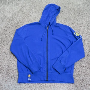 RLX Hoodie Mens Medium Blue Performance Golf Ralph Lauren Yosemite Logo Full Zip - Picture 1 of 10