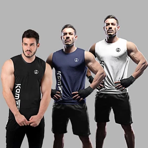 Kombat Men's Round Neck Tank Top Athletic Sleeveless Lightweight, Workout Shirt - Picture 1 of 26