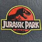 Adult Medium Jurassic Park T-Shirt Dinosaur Logo Shirt Grey Jurassic World Med M
