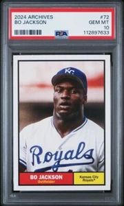 2024 Topps Archives #72 Bo Jackson - PSA 10 - Picture 1 of 2