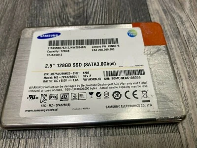 Lenovo Samsung 128GB Internal 2.5" (MZ7PA128HMCD-010) SSD - Image 1 of 4