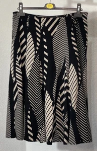 M&co size 12 skirt lined corduroy black beige smart 32 - Picture 1 of 3