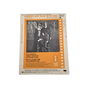 1969 Raindrops Keep Fallin' On My Head Sheet Music Paul Newman Robert Redford - Picture 1 of 7