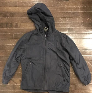 Gap Windbreaker Fleece Lined  Jacket Size 12 Navy Hooded - Picture 1 of 3